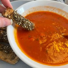 A picture of Zaatar Toast Fingers for Soup Dipping.