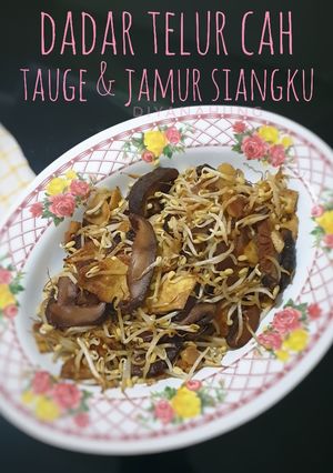Foto resep Dadar Telur Cah Tauge & Jamur Siangku/Hioko