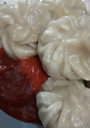 A picture of Veg Meggie Momos.