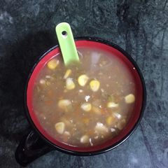 A picture of Mix vegetables soup.