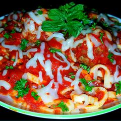 A picture of Mike's EZ Spaghetti & Meatballs.