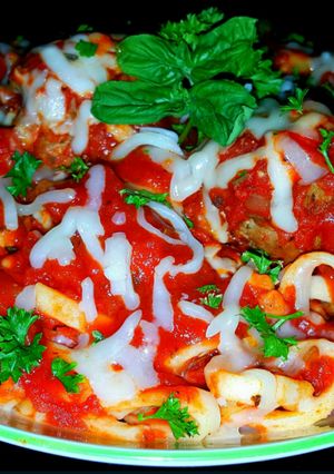 A picture of Mike's EZ Spaghetti & Meatballs.