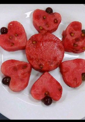 A picture of Melon fruit salad.