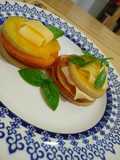 Torres de calabaza caprese