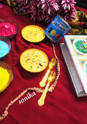 A picture of Thandai flavour kesar pista rabdi.