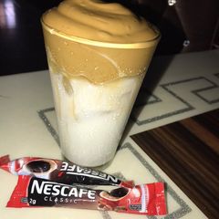 A picture of Dalgona coffee.