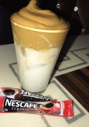 A picture of Dalgona coffee.