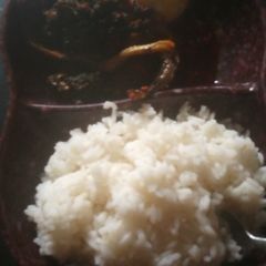 A picture of Rice and efo.