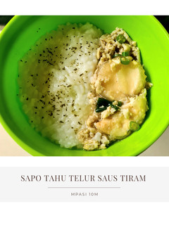 Foto resep MPASI 10m: Sapo Tahu Telur Saus Tiram