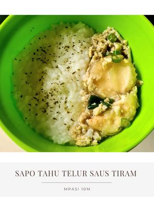 Foto resep MPASI 10m: Sapo Tahu Telur Saus Tiram