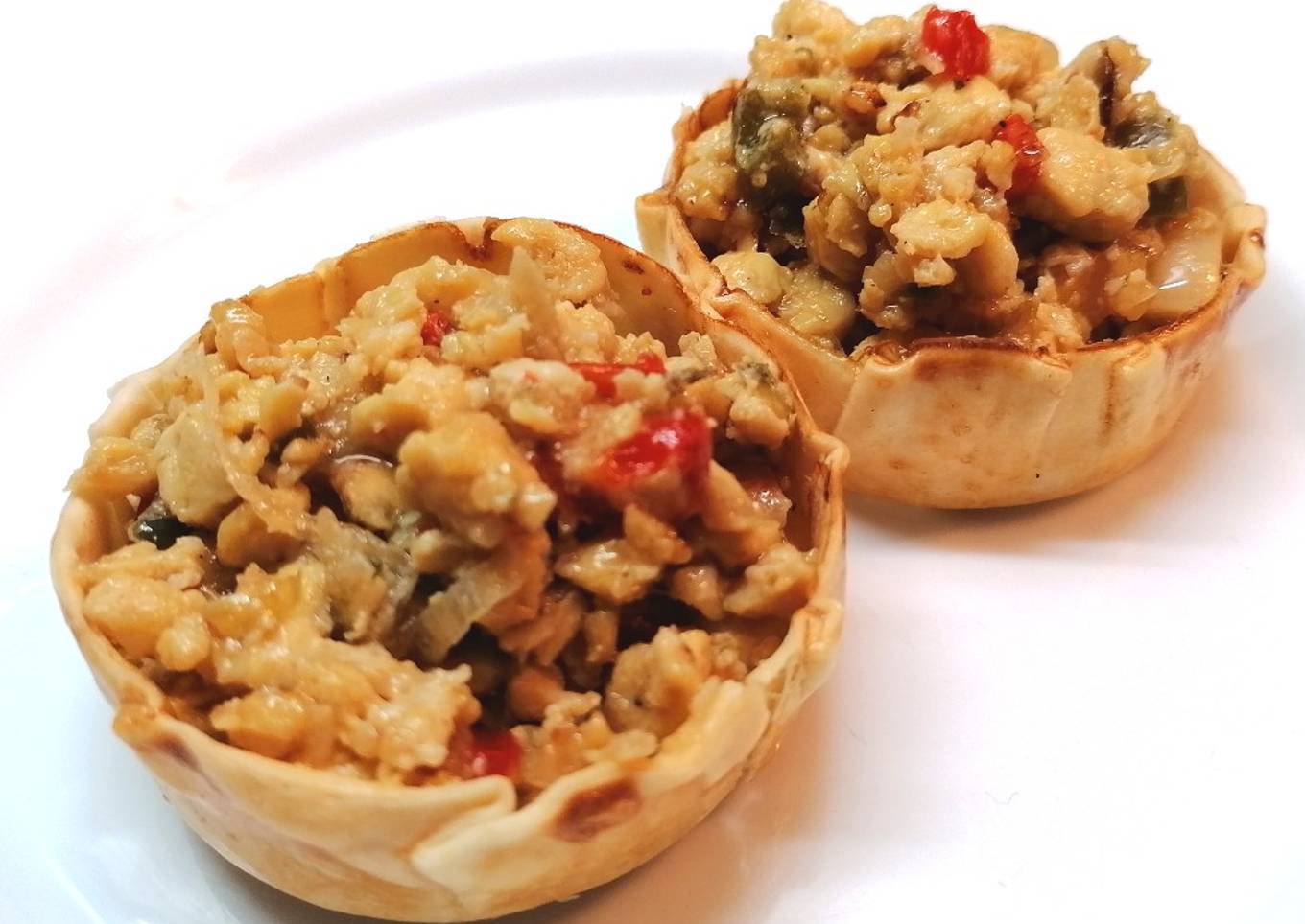 Tartaletas de revuelto japonés