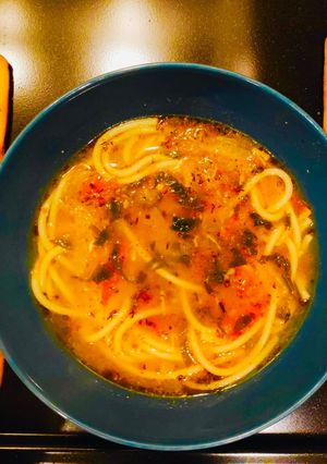 A picture of Soupy Tangy Spaghetti 🍝.