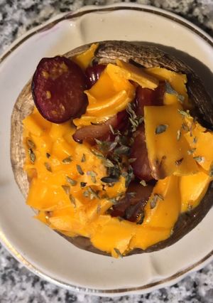 Una foto de Champiñones agridulce para picar