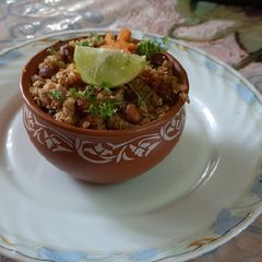 Oats vegetables innovative upma A picture of Oats vegetables innovative upma.