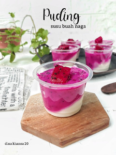 Foto resep Puding Susu Buah Naga