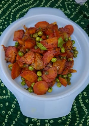 A picture of Gajar Matar ki sabji (north India special).