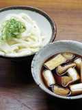 Chilled Udon with Scallions and Fried Tofu Dipping Sauce