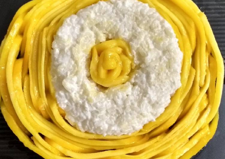 Mango basket with curd rice