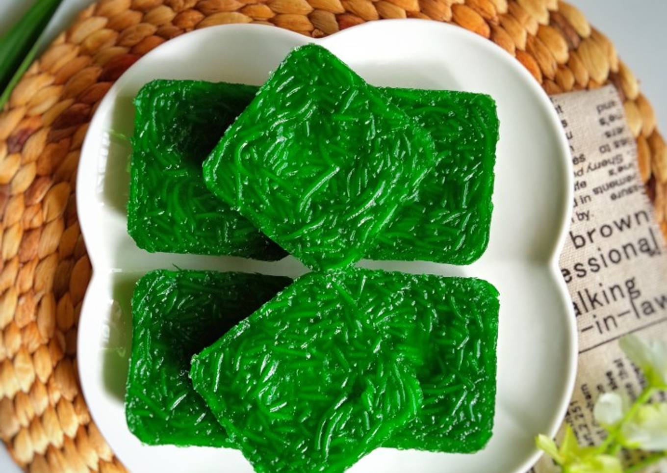 Kue Bihun Pandan Kukus