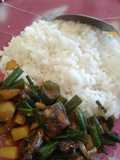 Oseng ikan asin dan blalo