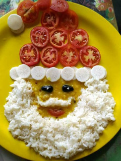 A picture of Curd Karhi with Rice(Santa).
