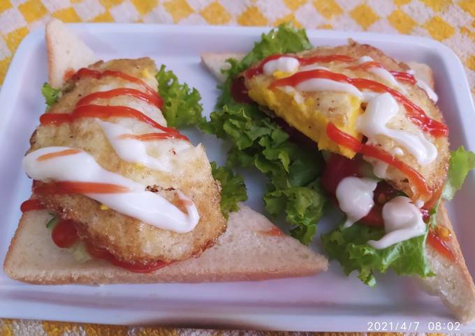  Resep  Roti  sandwich telur  ceplok  oleh Vhie Diani Cookpad