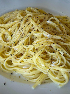 Una foto de Linguini cacio e pepe