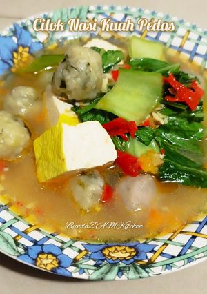 Foto resep Cilok Nasi Kuah Pedas