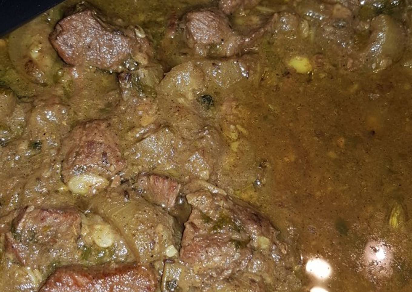 Black Peppered Lamb with Gourd -Louki Gosht
