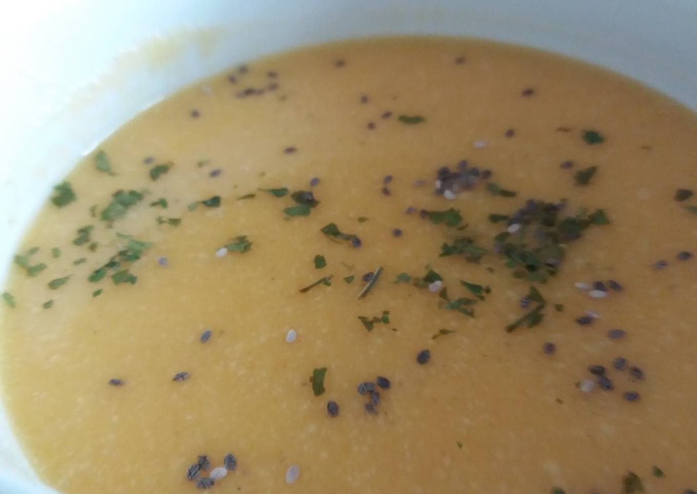 Sopa calabaza y anacardos🍲