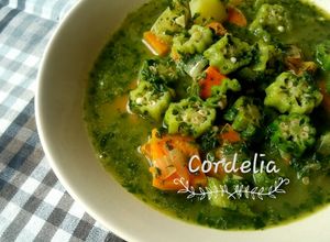 Foto resep Okra soup/ sop bendi