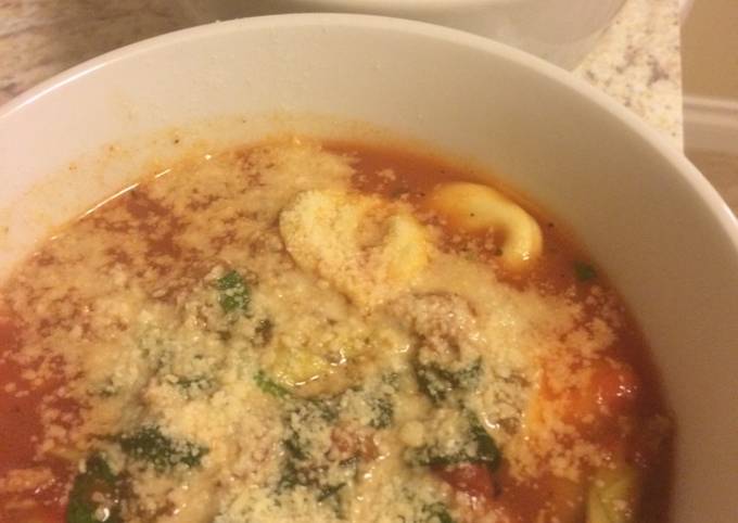 Recipe of Perfect Tortellini tomato soup