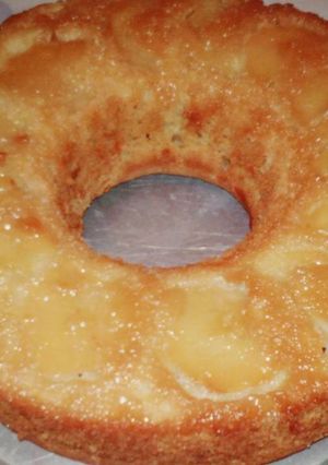 Una foto de Torta invertida de manzanas