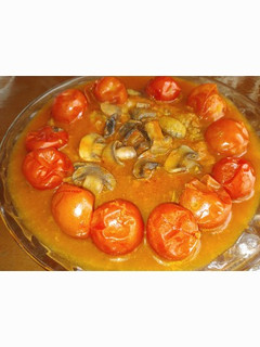 عکسی از دستور کباب تابه ای با گوجه و قارچ