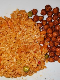 Foto de Arroz e grãos crocantes
