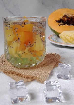 Foto resep Es Setup Nanas Pepaya