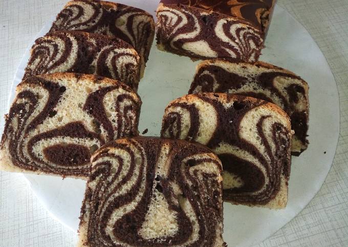 Zebra loaf cake(sponge) Recipe by Belinda - Cookpad