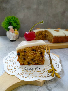 Foto resep Carrot Almond Chocochip Cake with Frosting Cream Cheese