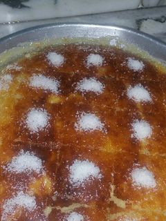 صورة لوصفة بسبوسه بالقشطه على طريقتي الخاصه ؛)