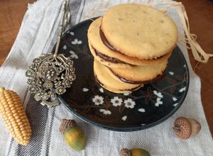 Foto di Biscotti sablé con ganache al cioccolato fondente