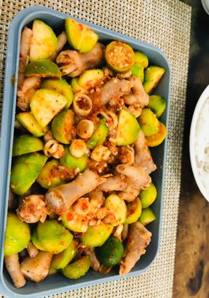 Hình của món Chân gà xả tắc.