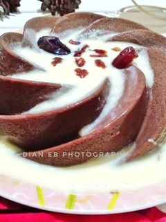 Foto resep Puding Kurma Coklat Vla Vanilla