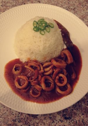 صورة لوصفة رز بـالحبار