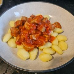 A picture of Gnocchi with Sausage Ragu.