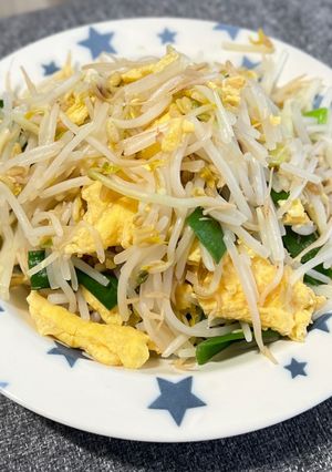 豆芽菜炒蛋 的食譜成品照片