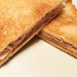 Ham, cheddar and HP brown sauce fried toastie