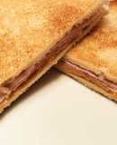 Ham, cheddar and HP brown sauce fried toastie