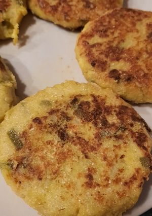 Una foto de Hamburguesas veganas de col con curry
