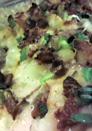 A picture of Brenda's Re-purposed Loaded Potato and Chicken Casserole.