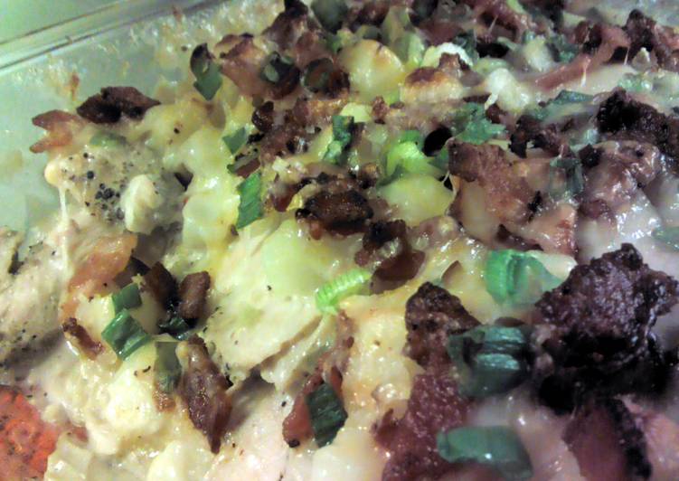 Easiest Way to Make Quick Brenda&#39;s Re-purposed Loaded Potato and Chicken Casserole